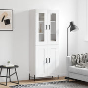 Visoka komoda bijela 69,5x34x180 cm konstruirano drvo