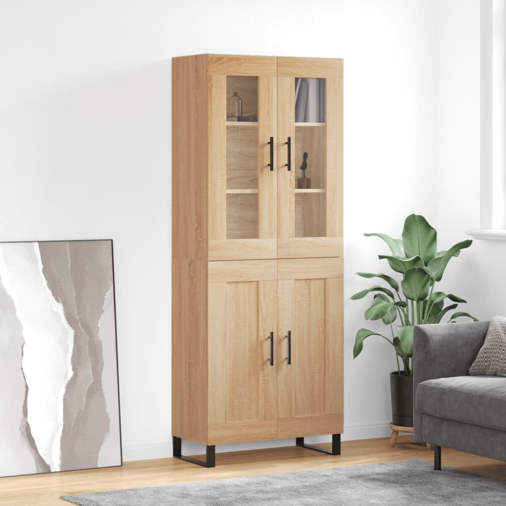 Visoka komoda hrasta sonome 69,5x34x180cm od konstruiranog drva
