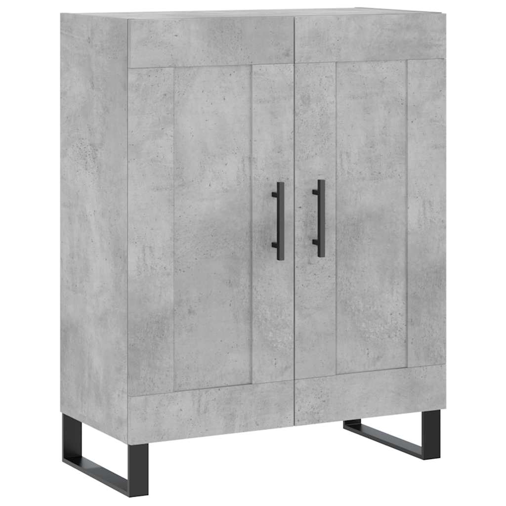 Visoka komoda siva betona 69,5x34x180 cm od konstruiranog drva