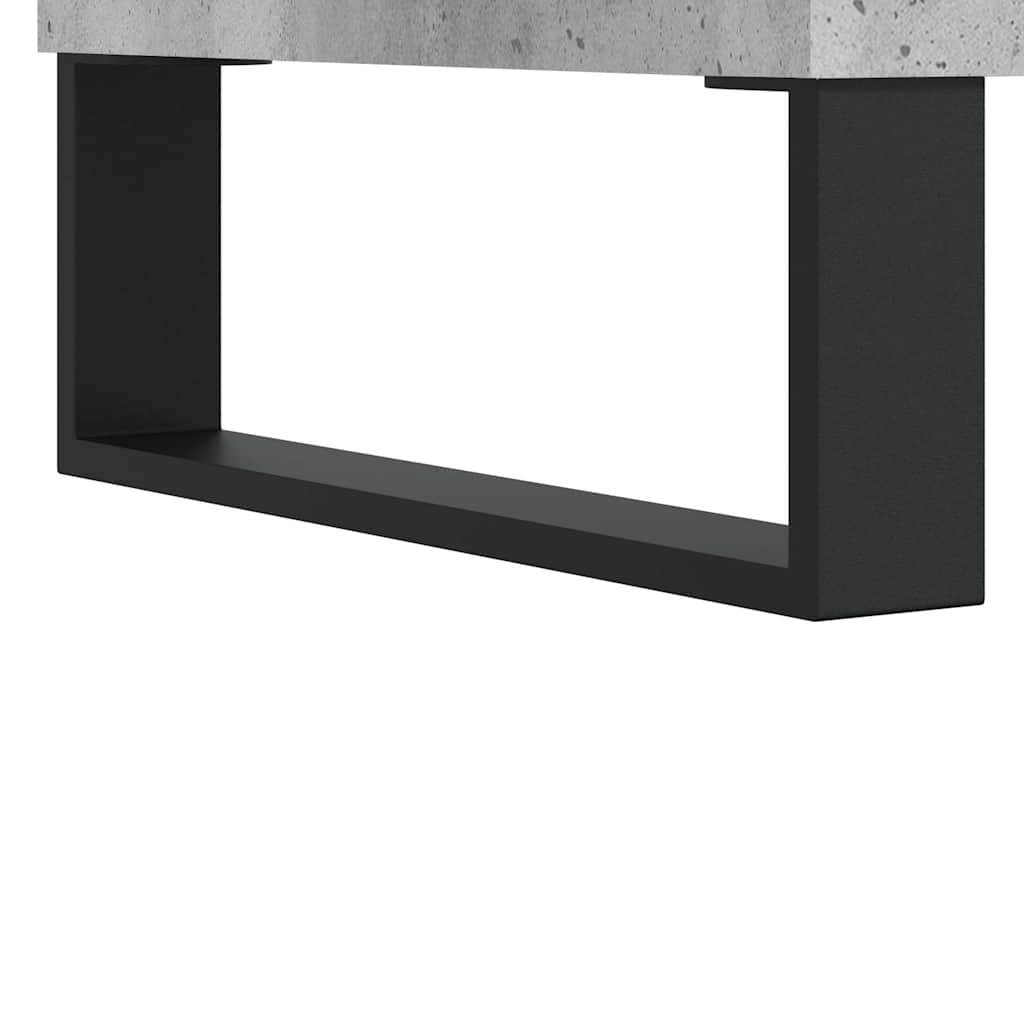 Visoka komoda siva betona 69,5x34x180 cm od konstruiranog drva