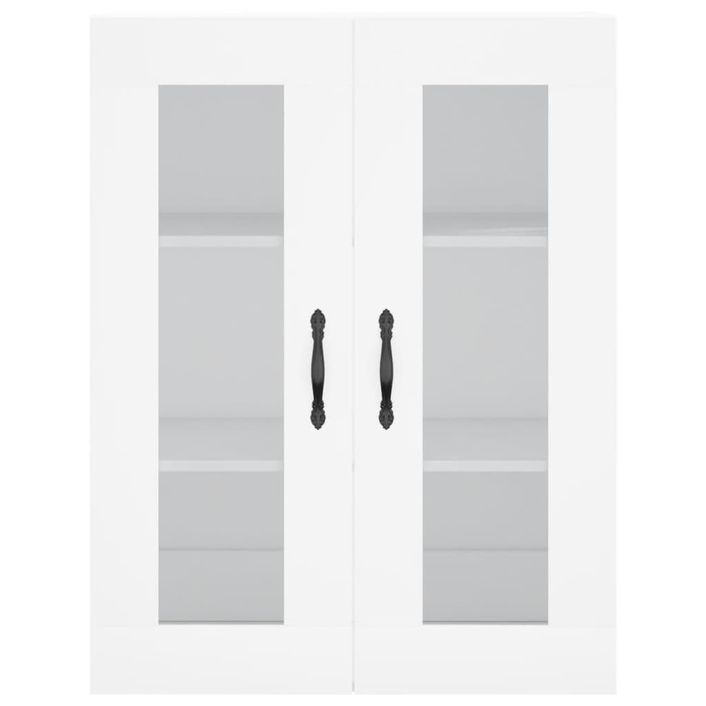 Visoka komoda bijela 69,5x34x180 cm konstruirano drvo
