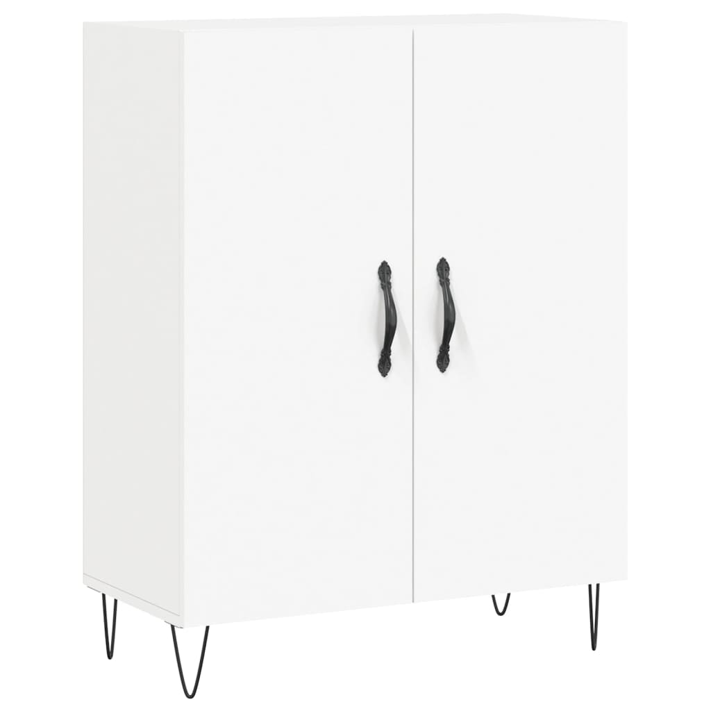 Visoka komoda bijela 69,5x34x180 cm konstruirano drvo