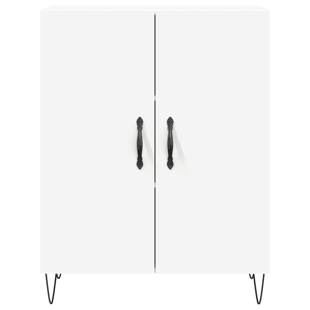 Visoka komoda bijela 69,5x34x180 cm konstruirano drvo