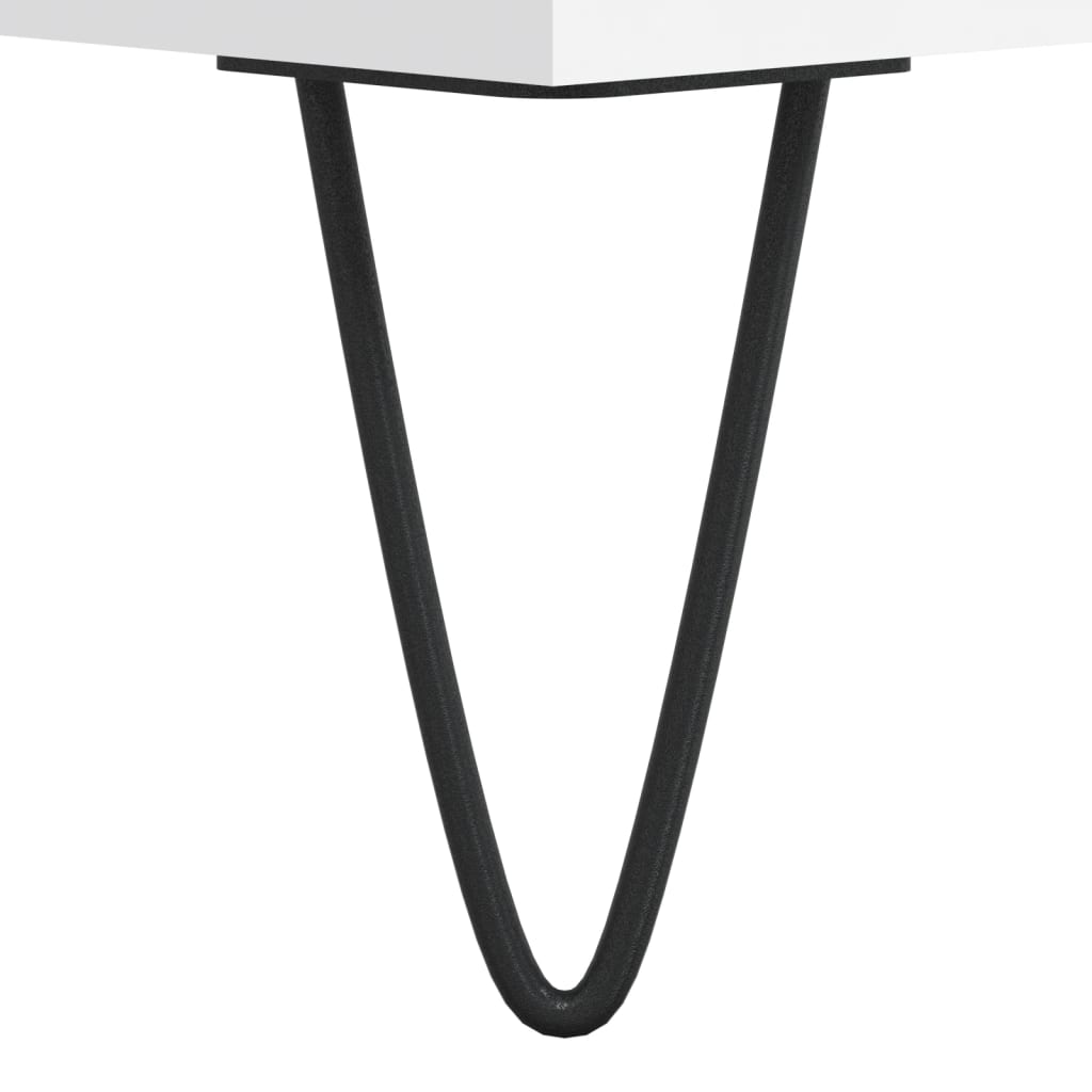 Visoka komoda bijela 69,5x34x180 cm konstruirano drvo