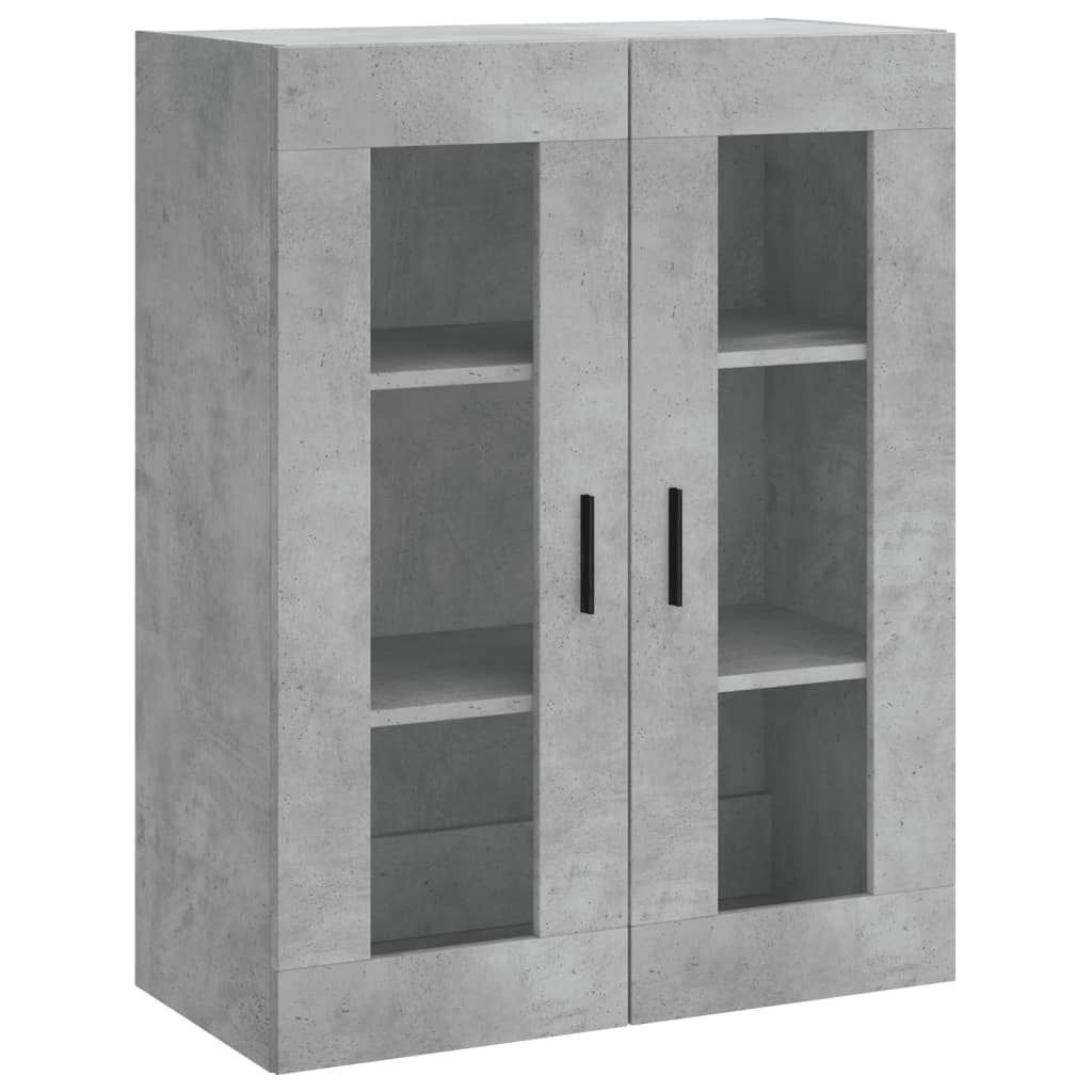 Visoka komoda siva betona 69,5x34x180 cm od konstruiranog drva