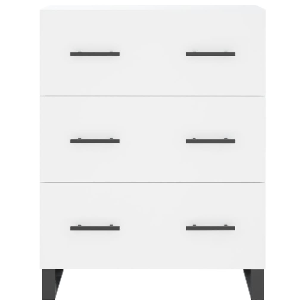 Visoka komoda bijela 69,5x34x180 cm konstruirano drvo