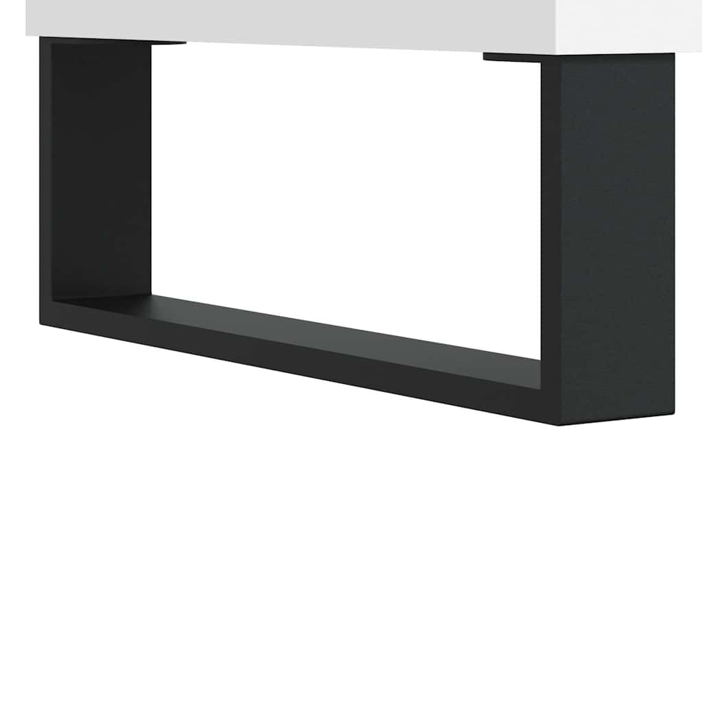 Visoka komoda bijela 69,5x34x180 cm konstruirano drvo