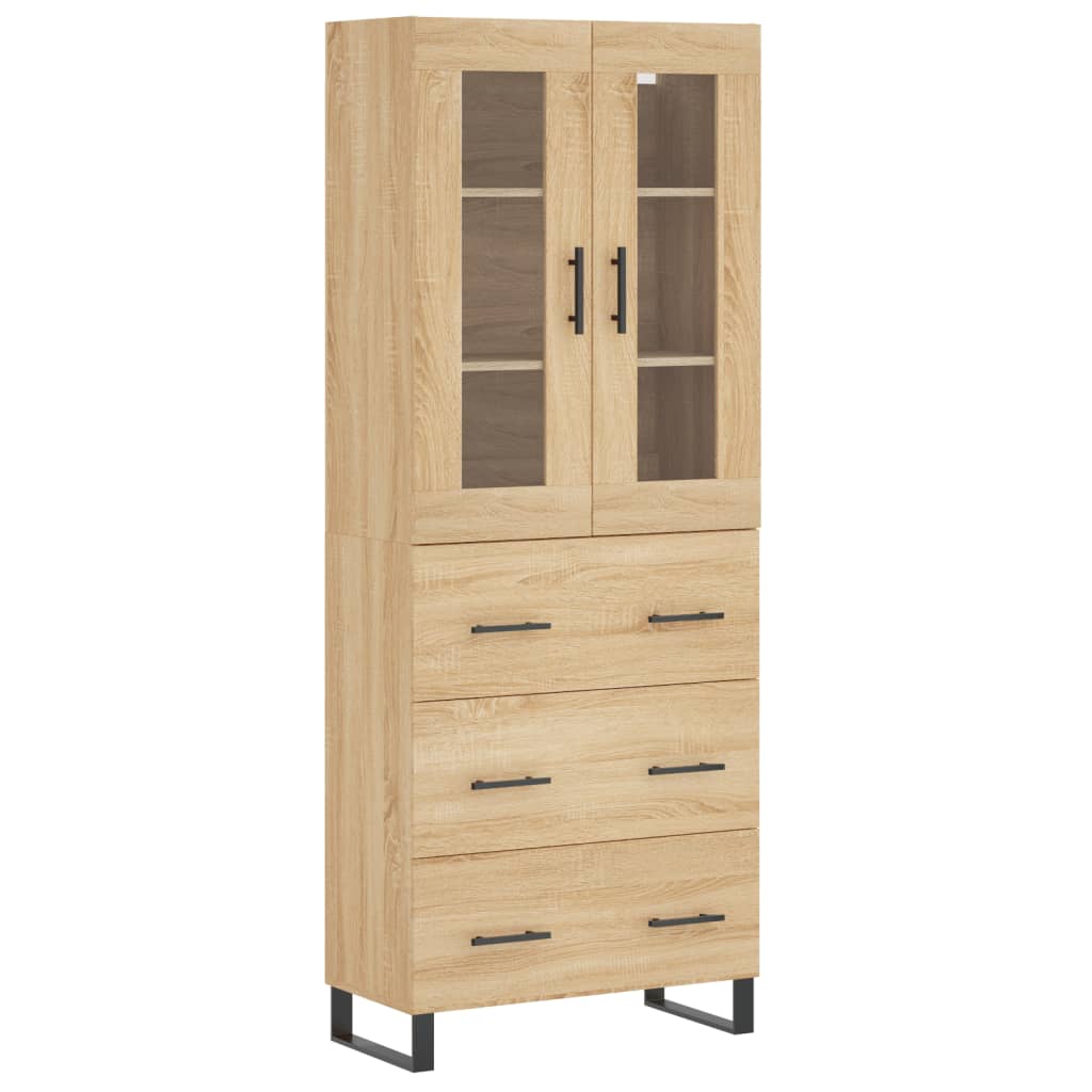 Visoka komoda hrasta sonome 69,5x34x180cm od konstruiranog drva