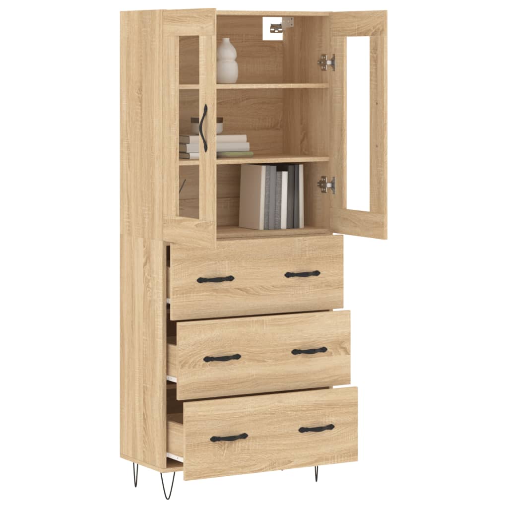 Visoka komoda hrasta sonome 69,5x34x180cm od konstruiranog drva