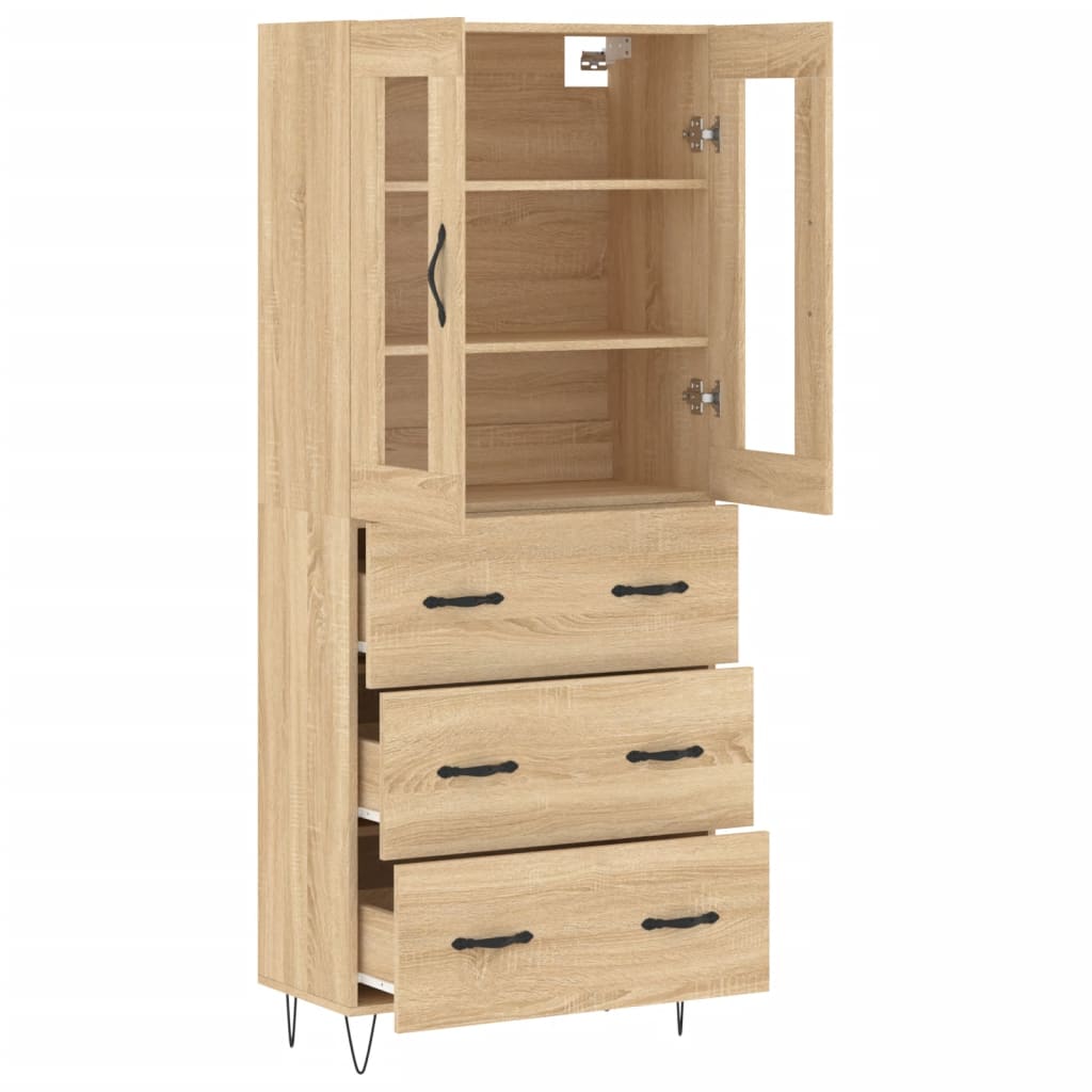 Visoka komoda hrasta sonome 69,5x34x180cm od konstruiranog drva