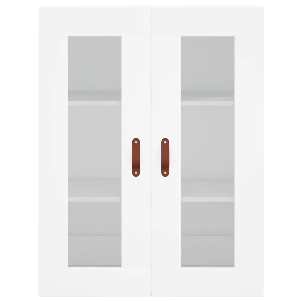 Visoka komoda bijela 69,5x34x180 cm konstruirano drvo
