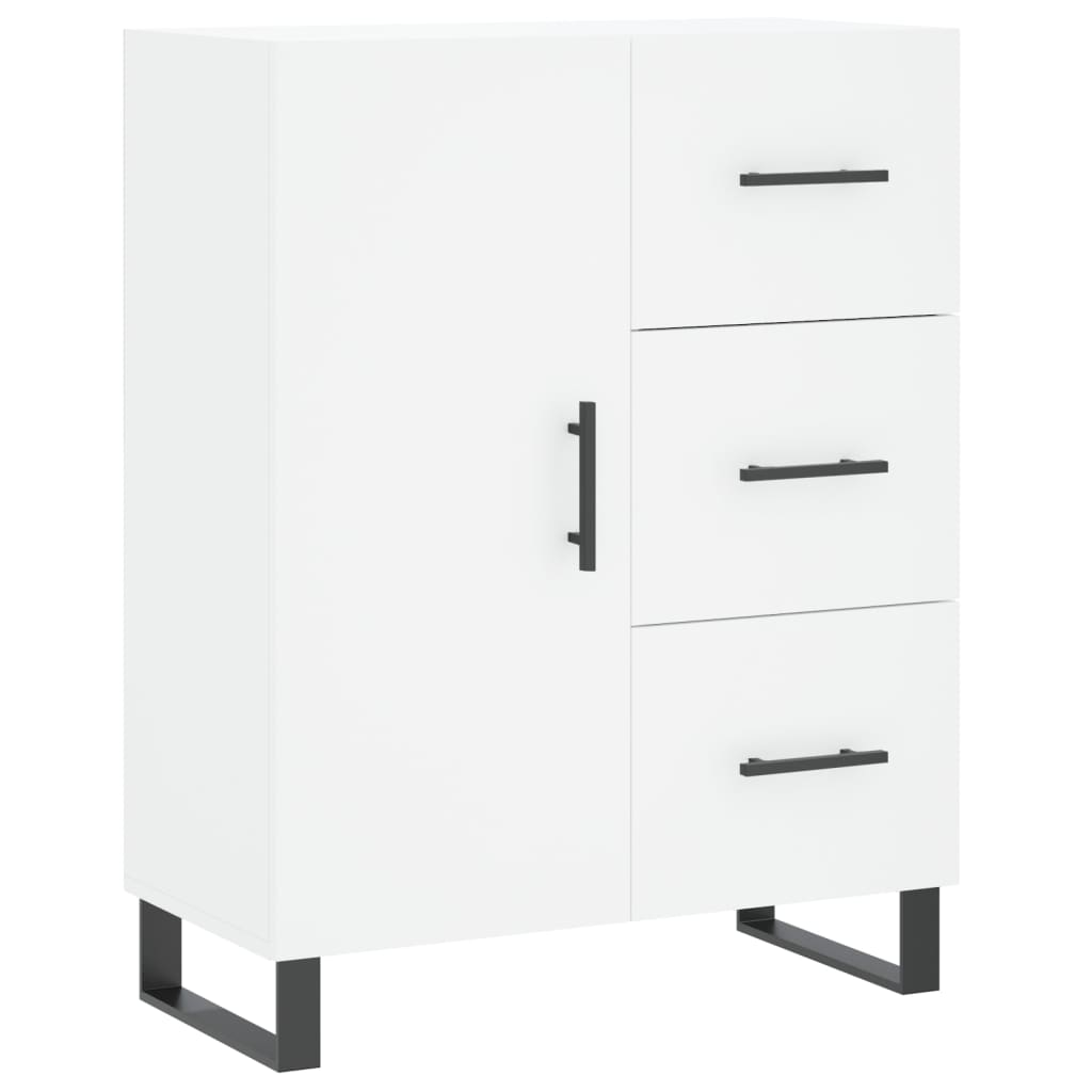Visoka komoda bijela 69,5x34x180 cm konstruirano drvo