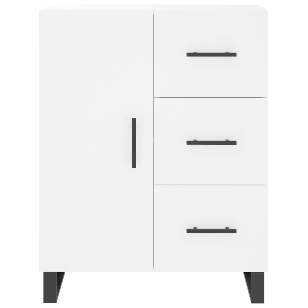 Visoka komoda bijela 69,5x34x180 cm konstruirano drvo