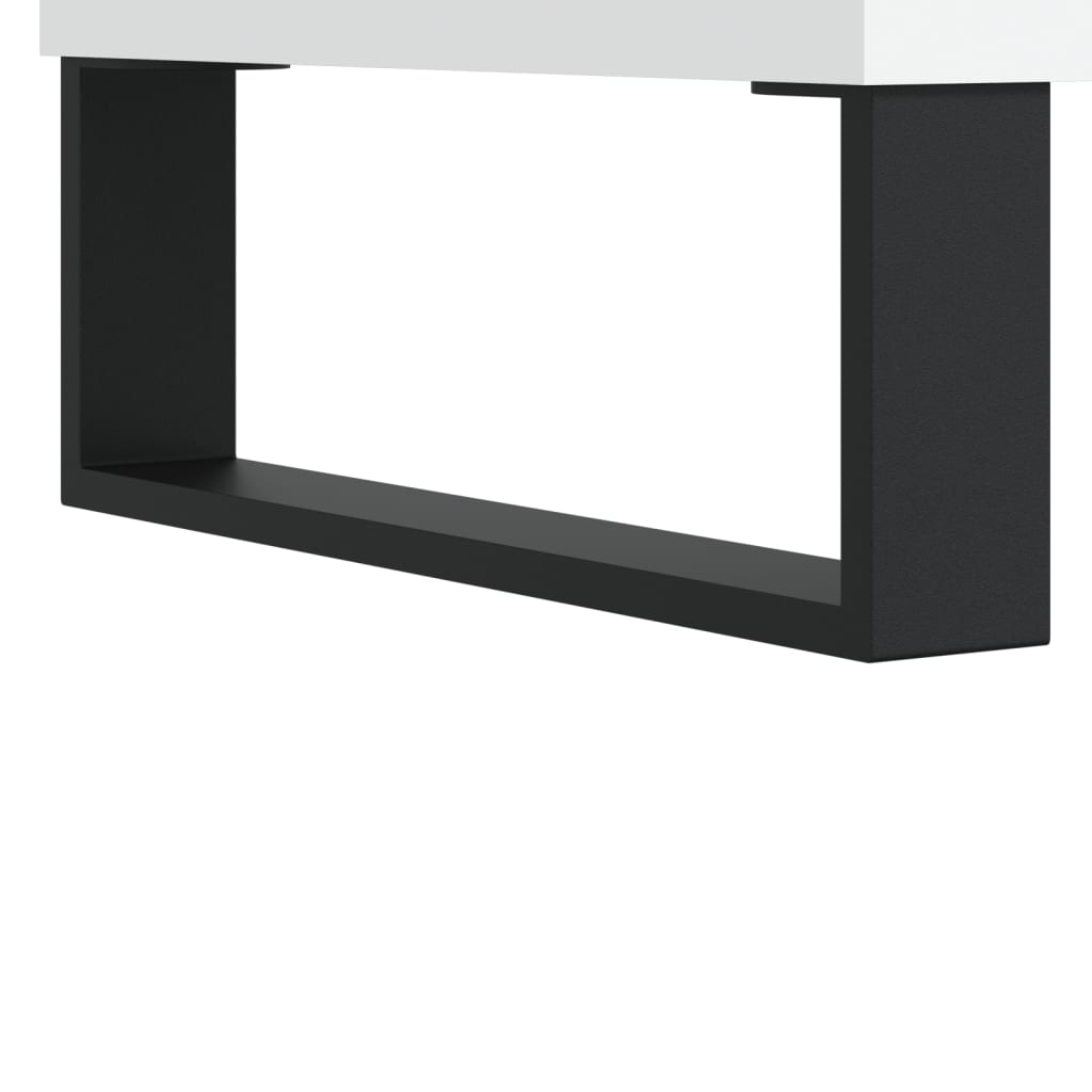 Visoka komoda bijela 69,5x34x180 cm konstruirano drvo