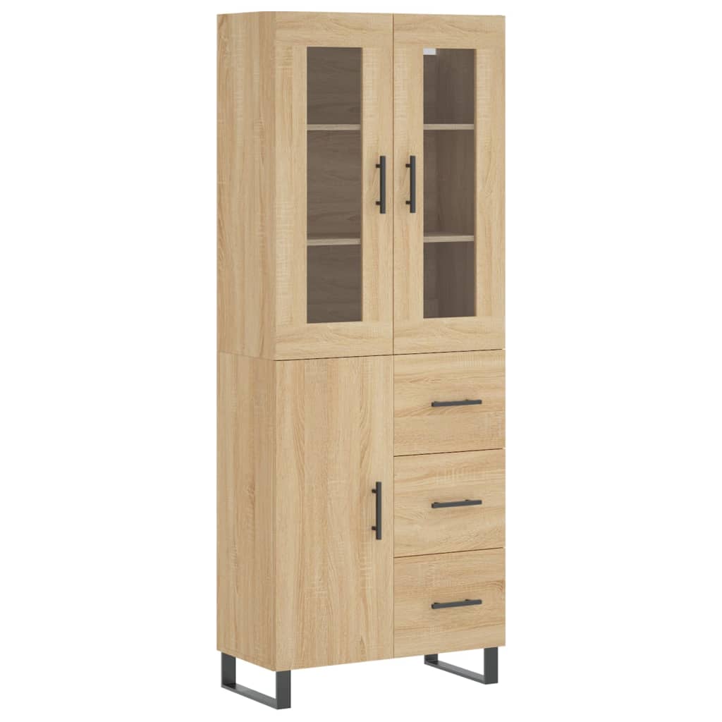 Visoka komoda hrasta sonome 69,5x34x180cm od konstruiranog drva