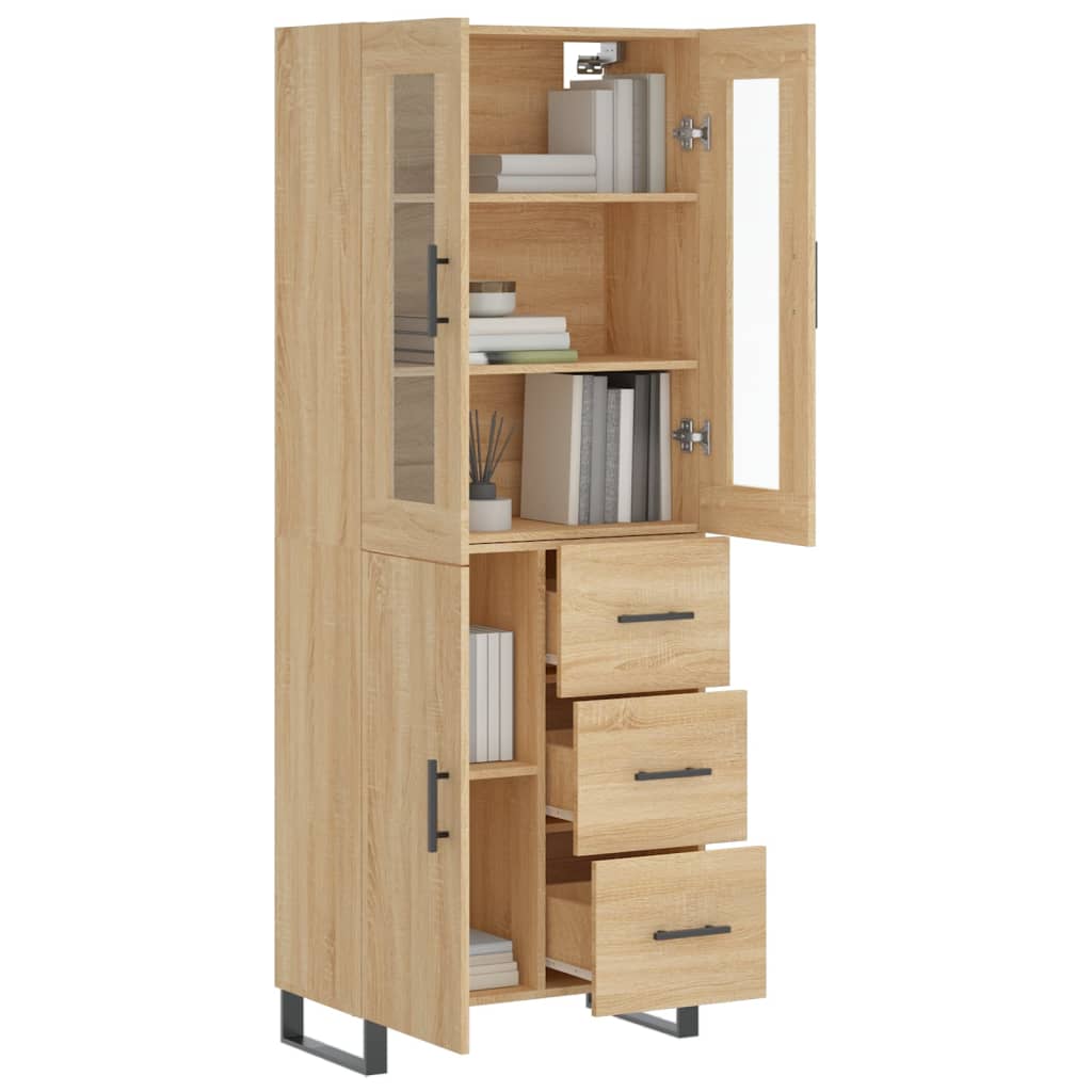 Visoka komoda hrasta sonome 69,5x34x180cm od konstruiranog drva