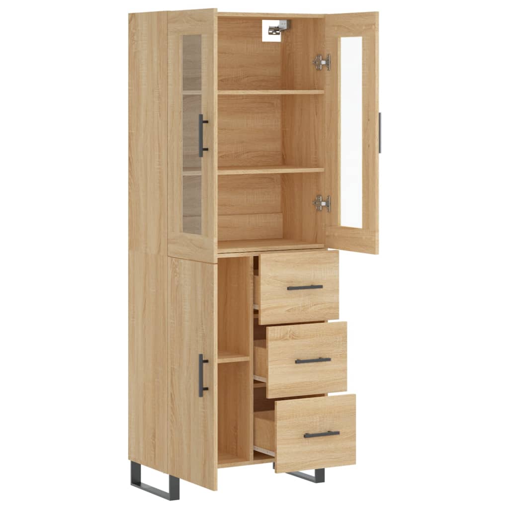 Visoka komoda hrasta sonome 69,5x34x180cm od konstruiranog drva