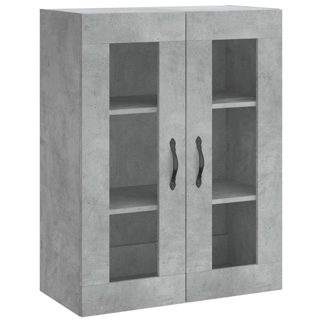 Visoka komoda siva betona 69,5x34x180 cm od konstruiranog drva
