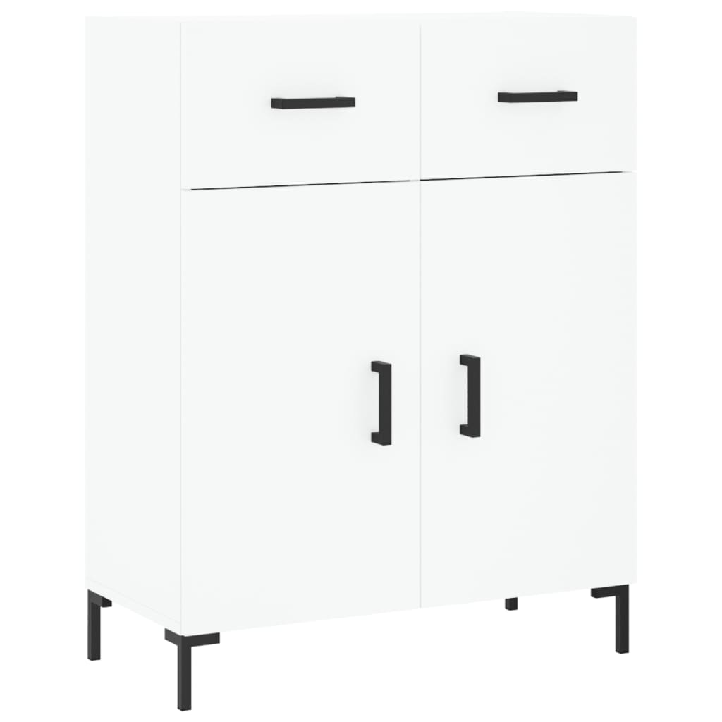 Visoka komoda bijela 69,5x34x180 cm konstruirano drvo