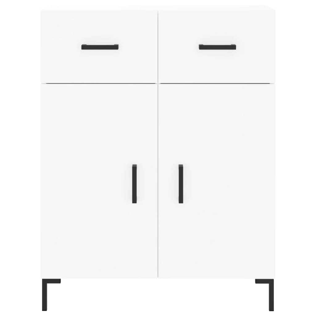 Visoka komoda bijela 69,5x34x180 cm konstruirano drvo