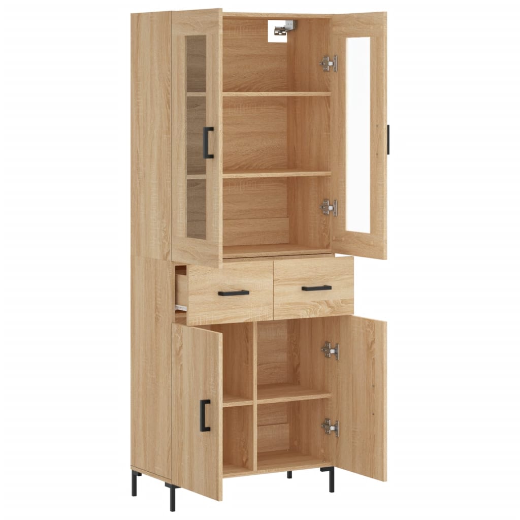 Visoka komoda hrasta sonome 69,5x34x180cm od konstruiranog drva