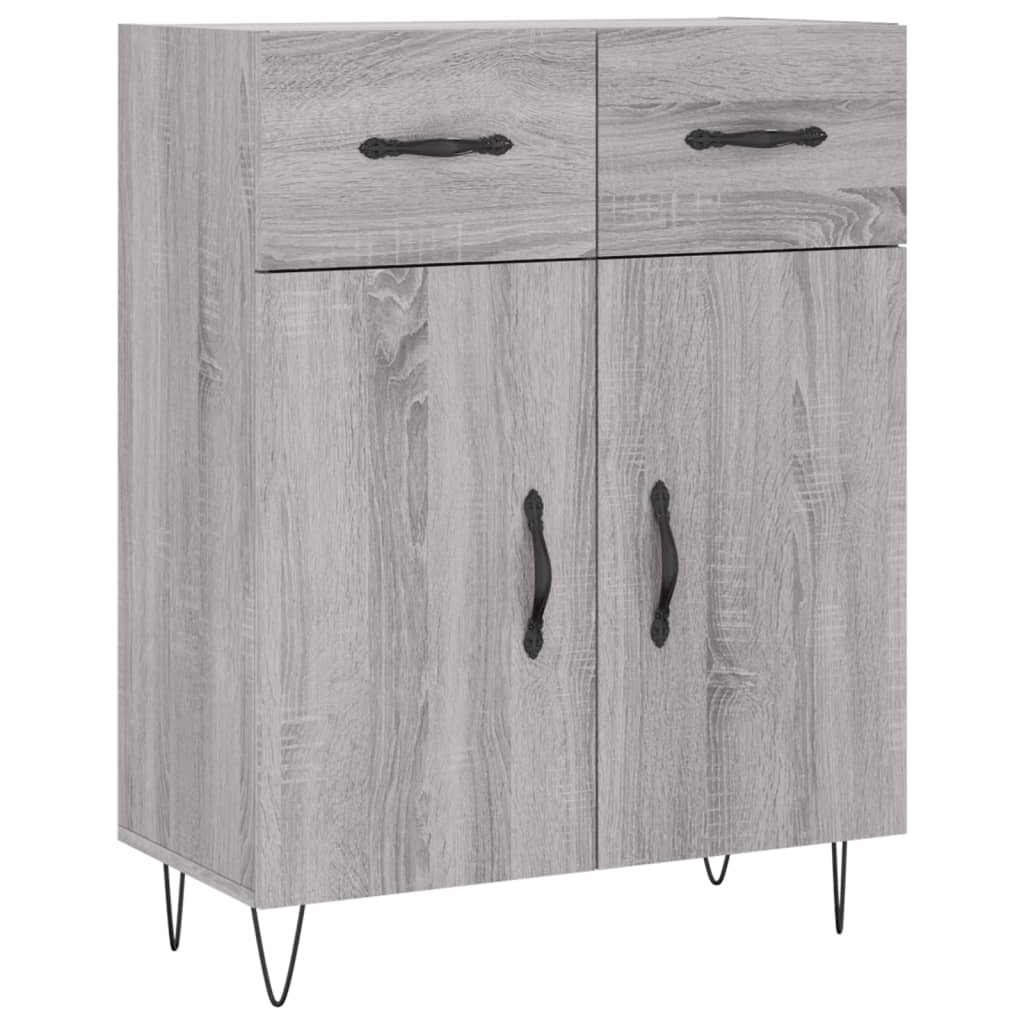 Visoka komoda siva sonome 69,5x34x180 cm od konstruiranog drva