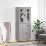Visoka komoda siva sonome 69,5x34x180 cm od konstruiranog drva