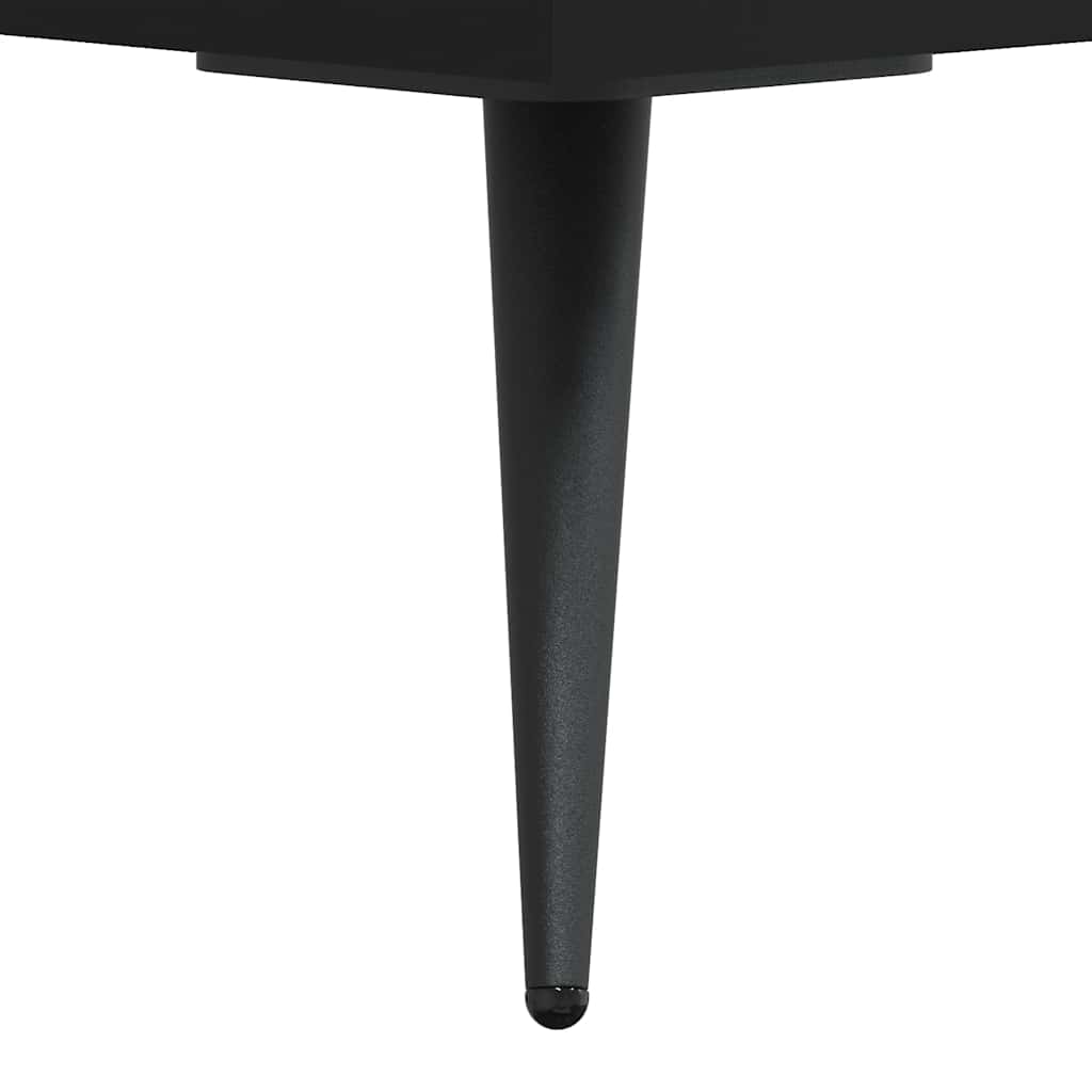 Visoka komoda crni 69,5x34x180 cm konstruirano drvo