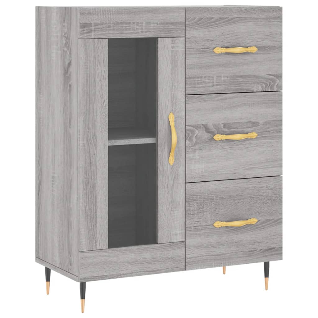 Visoka komoda siva sonome 69,5x34x180 cm od konstruiranog drva