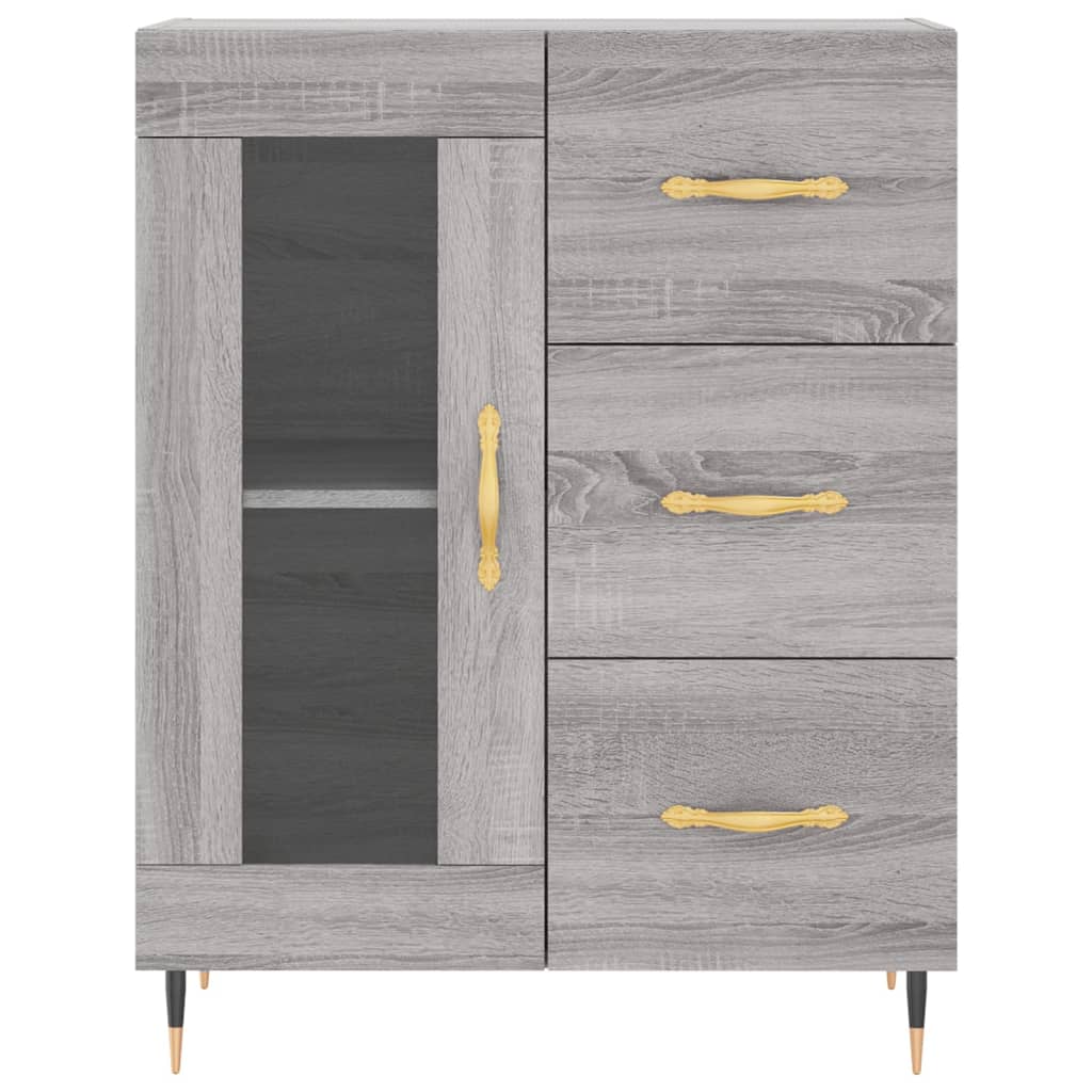 Visoka komoda siva sonome 69,5x34x180 cm od konstruiranog drva