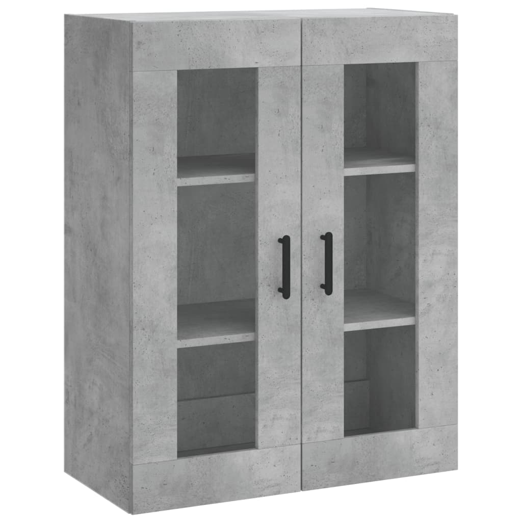 Visoka komoda siva betona 69,5x34x180 cm od konstruiranog drva