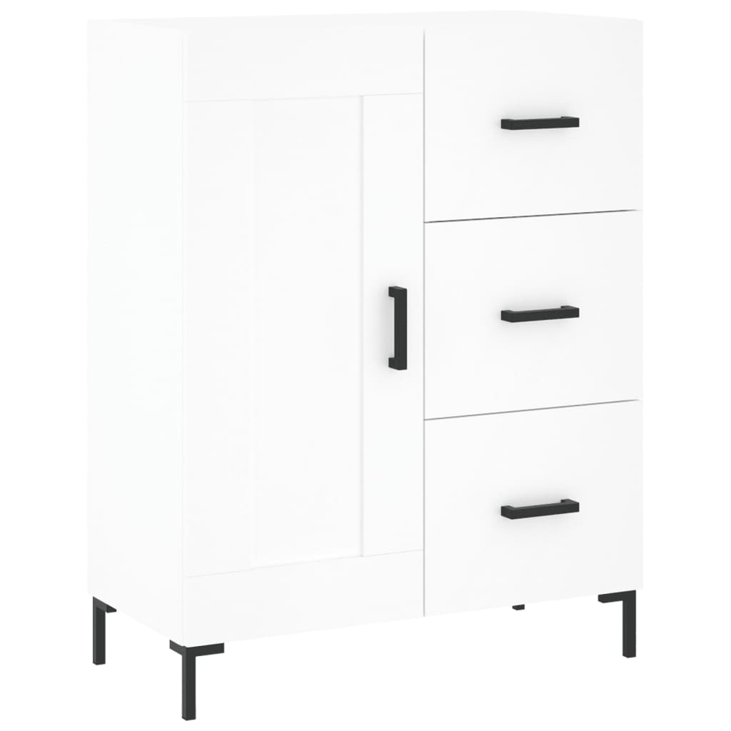 Visoka komoda bijela 69,5x34x180 cm konstruirano drvo