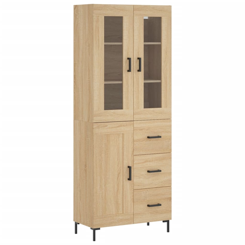 Visoka komoda hrasta sonome 69,5x34x180cm od konstruiranog drva