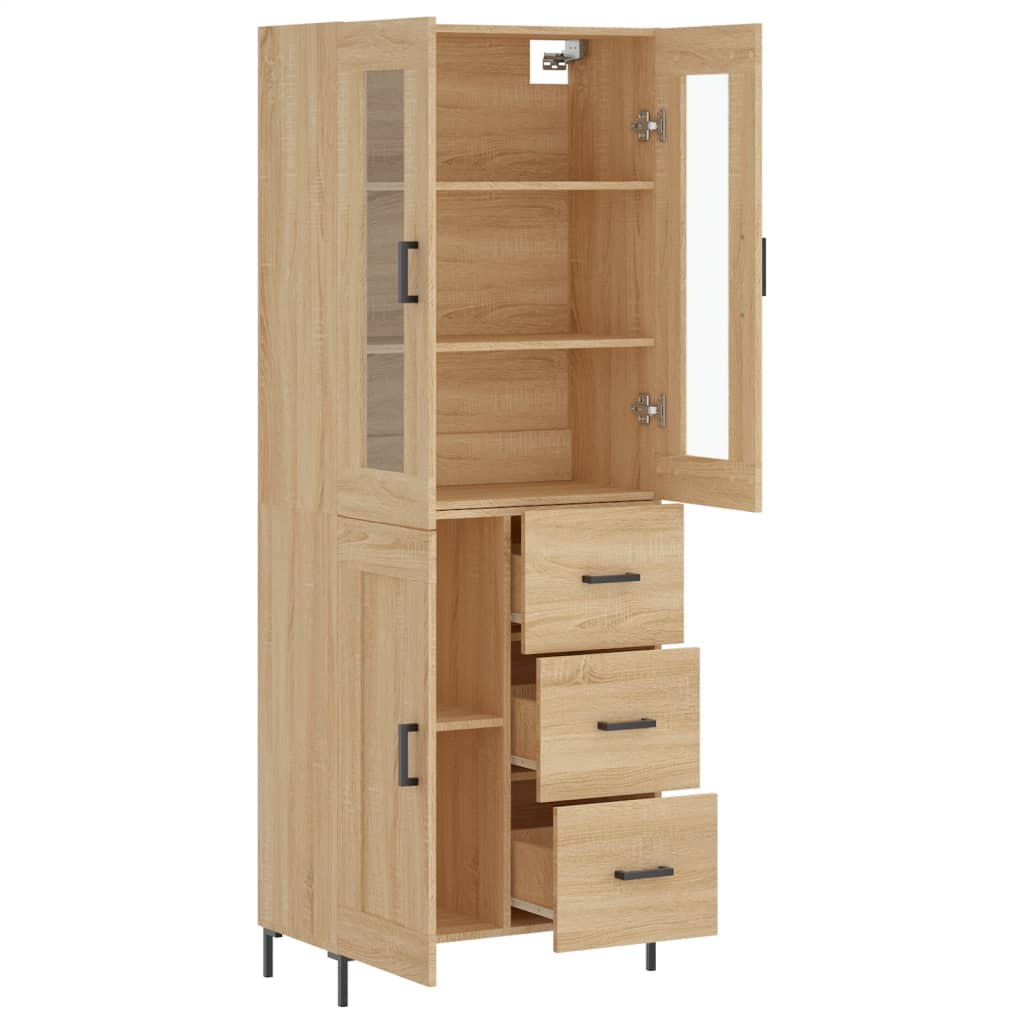 Visoka komoda hrasta sonome 69,5x34x180cm od konstruiranog drva