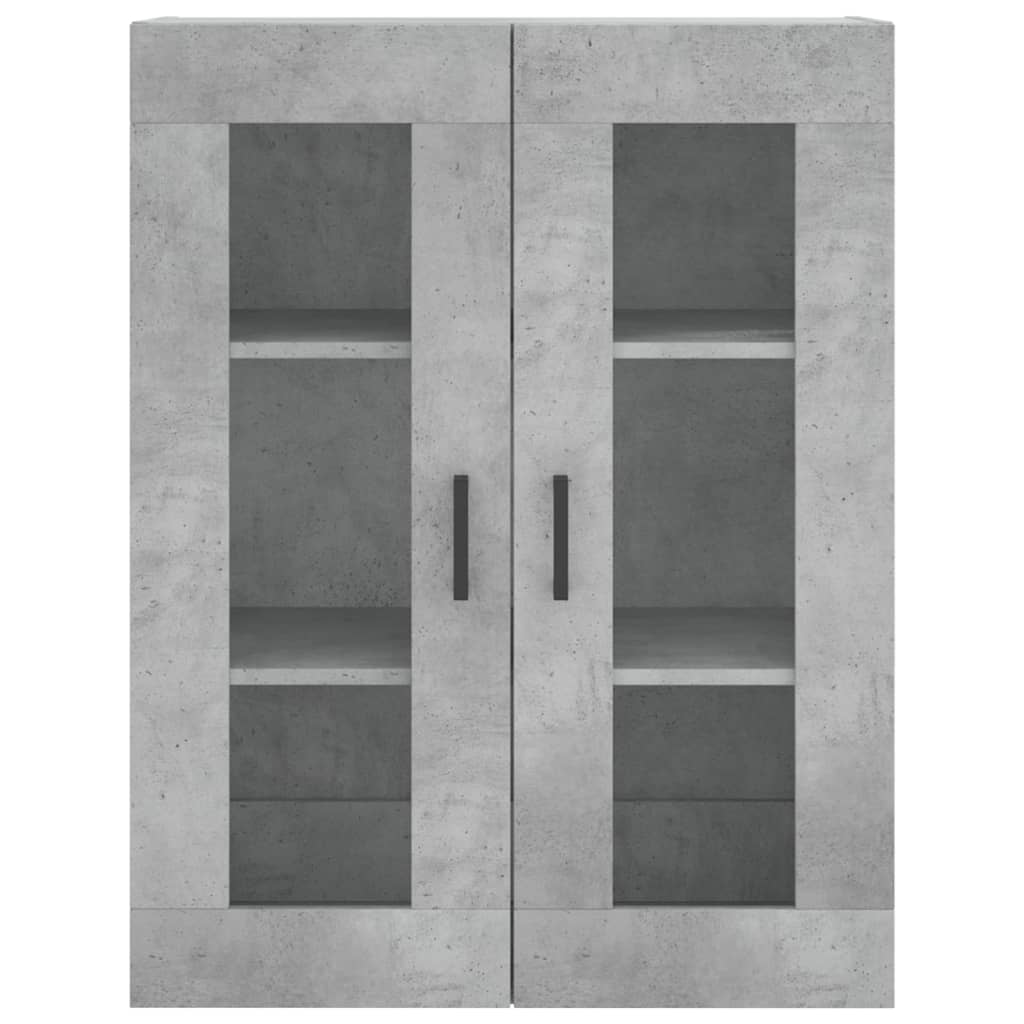 Visoka komoda siva betona 69,5x34x180 cm od konstruiranog drva