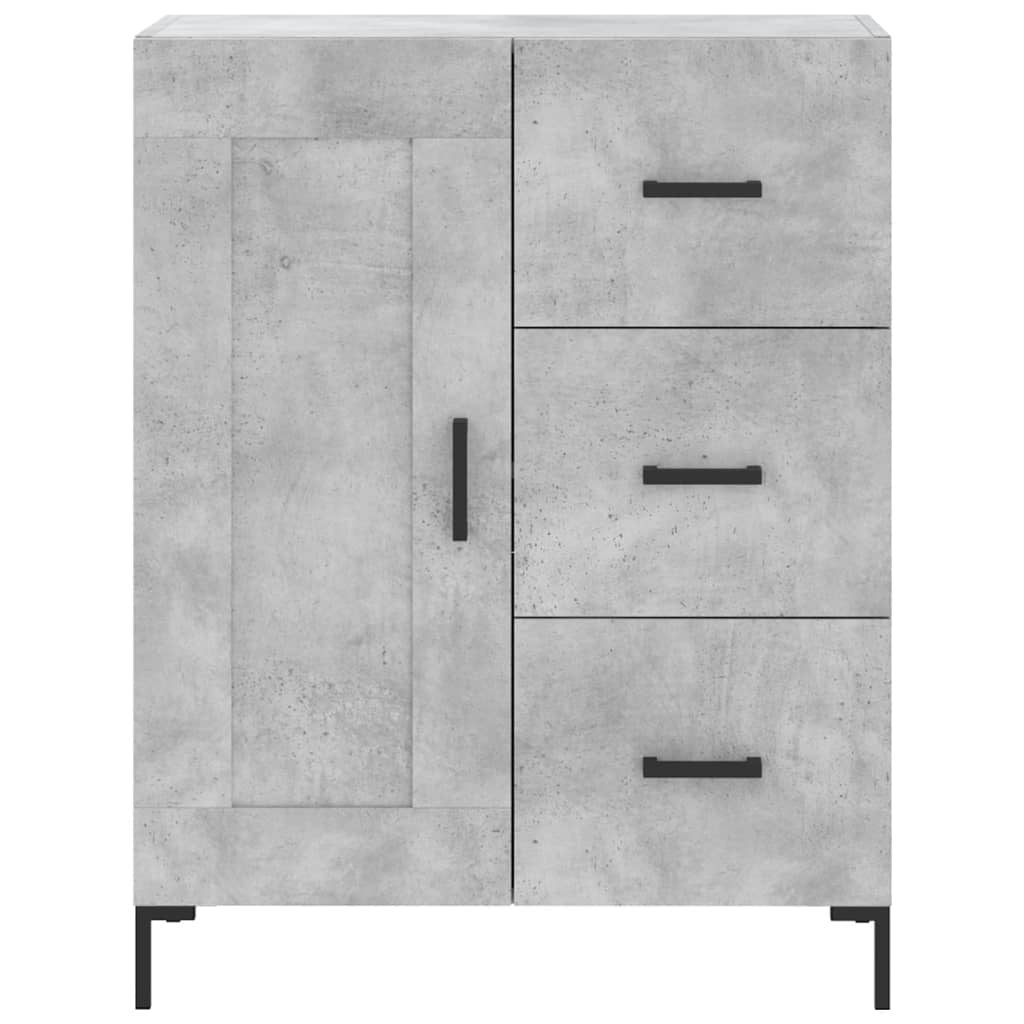 Visoka komoda siva betona 69,5x34x180 cm od konstruiranog drva