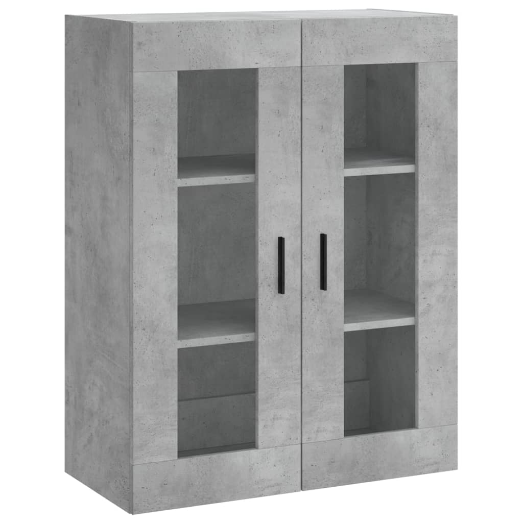 Visoka komoda siva betona 69,5x34x180 cm od konstruiranog drva