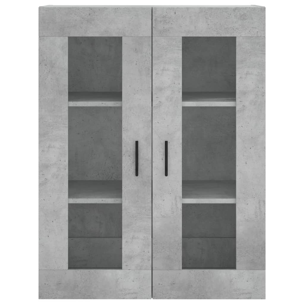 Visoka komoda siva betona 69,5x34x180 cm od konstruiranog drva
