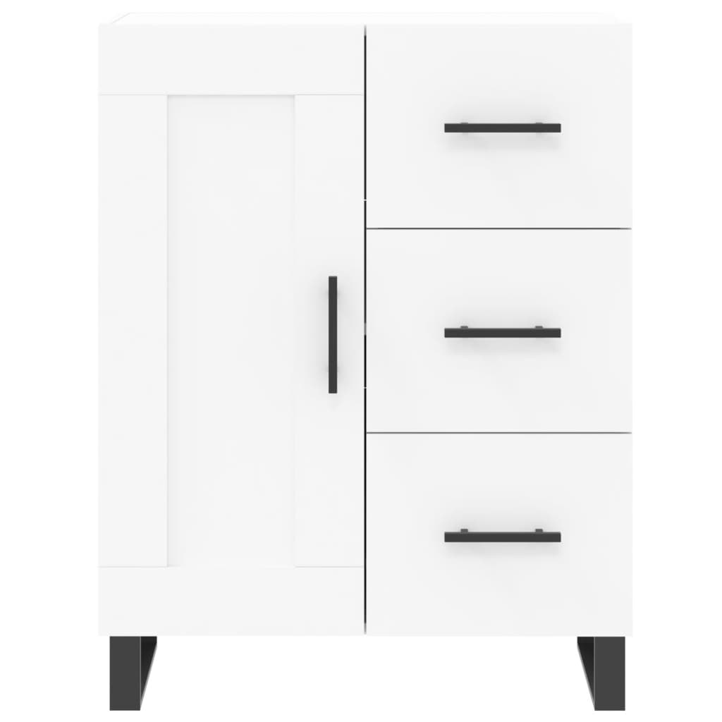 Visoka komoda bijela 69,5x34x180 cm konstruirano drvo