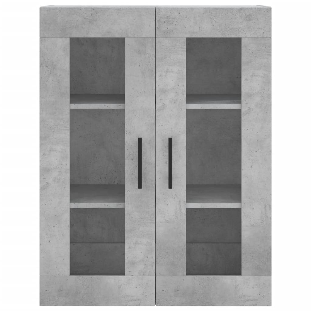 Visoka komoda siva betona 69,5x34x180 cm od konstruiranog drva