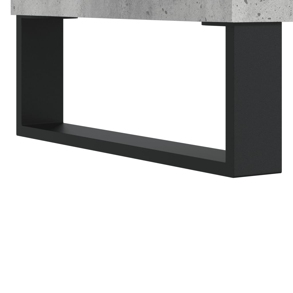 Visoka komoda siva betona 69,5x34x180 cm od konstruiranog drva