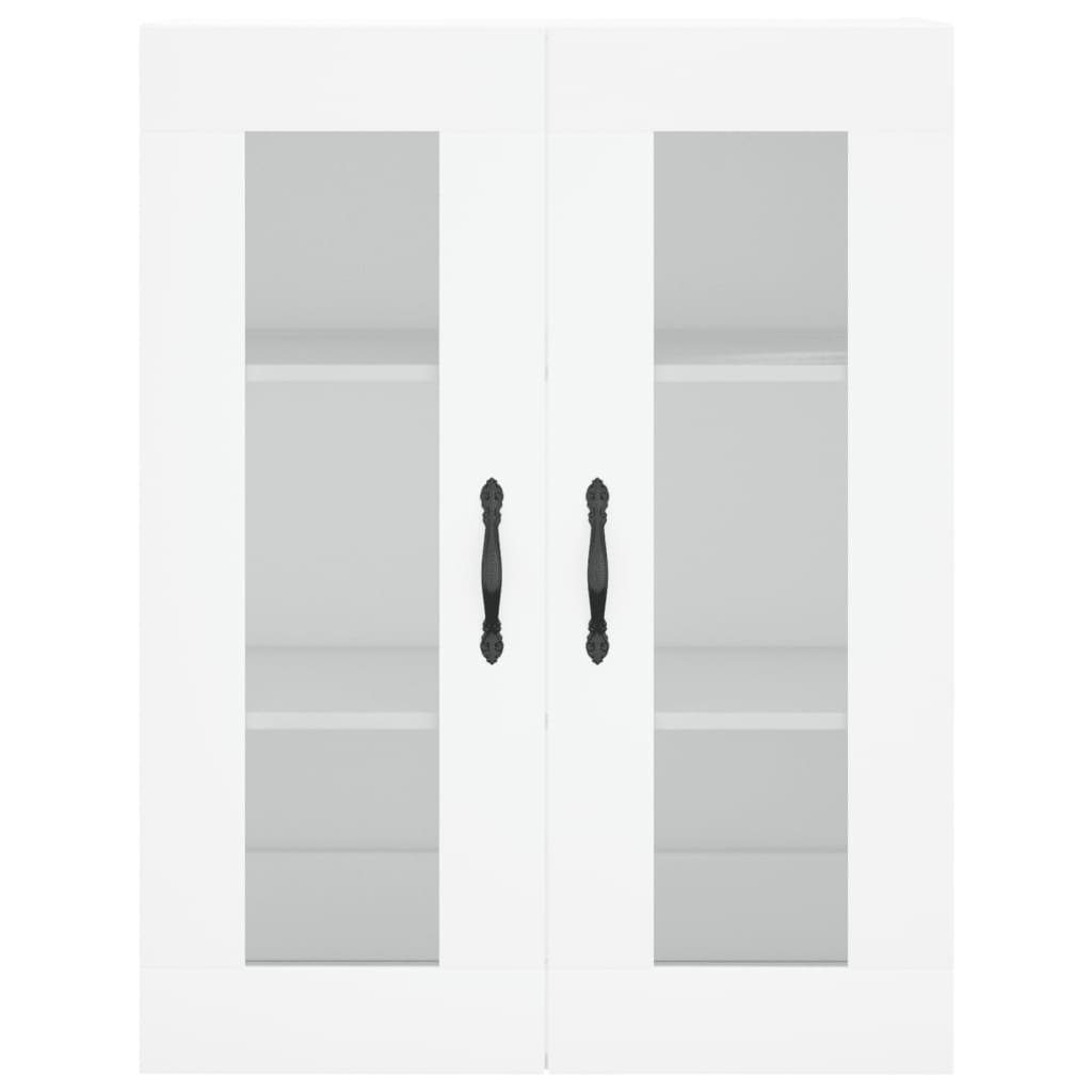 Visoka komoda bijela 69,5x34x180 cm konstruirano drvo