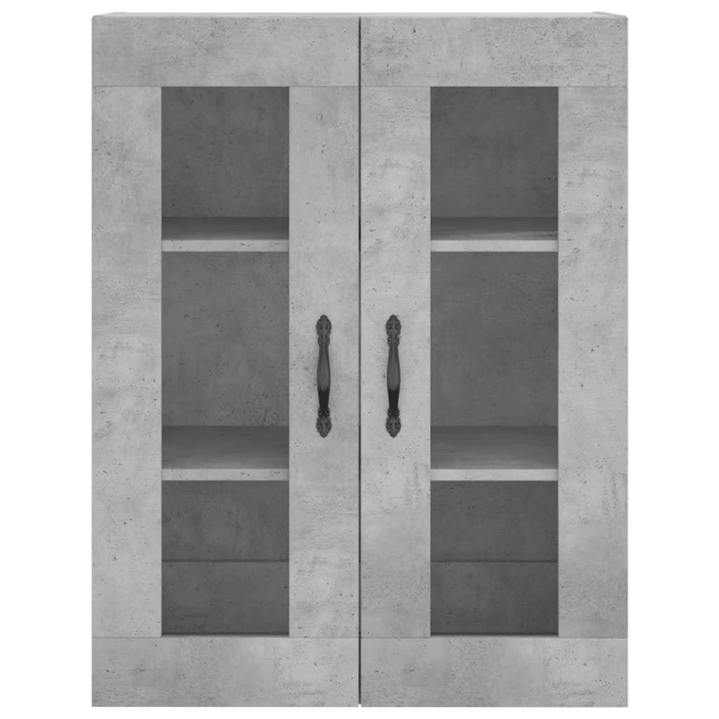 Visoka komoda siva betona 69,5x34x180 cm od konstruiranog drva