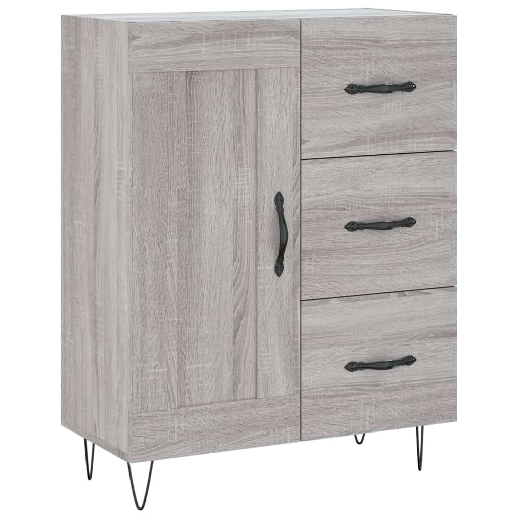 Visoka komoda siva sonome 69,5x34x180 cm od konstruiranog drva