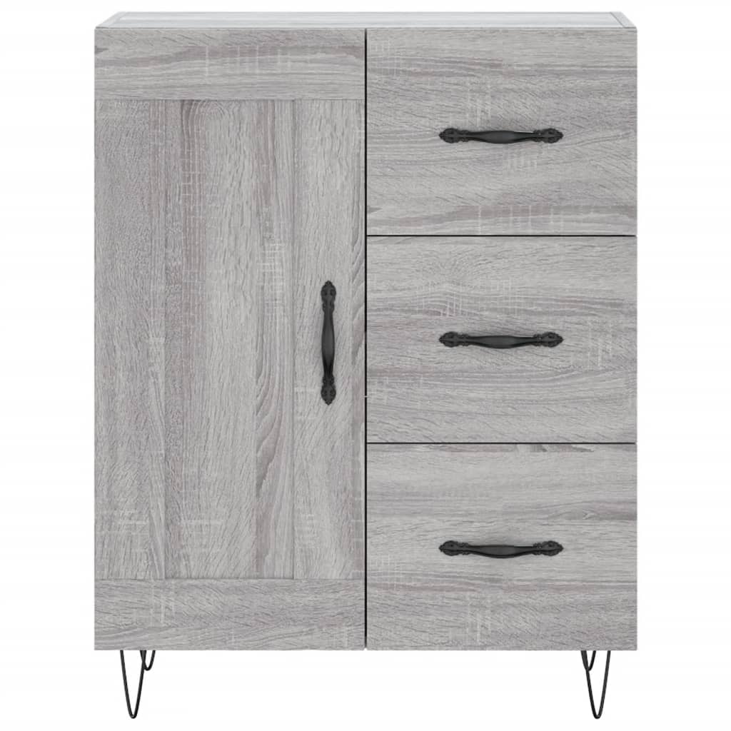 Visoka komoda siva sonome 69,5x34x180 cm od konstruiranog drva