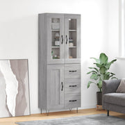 Visoka komoda siva sonome 69,5x34x180 cm od konstruiranog drva