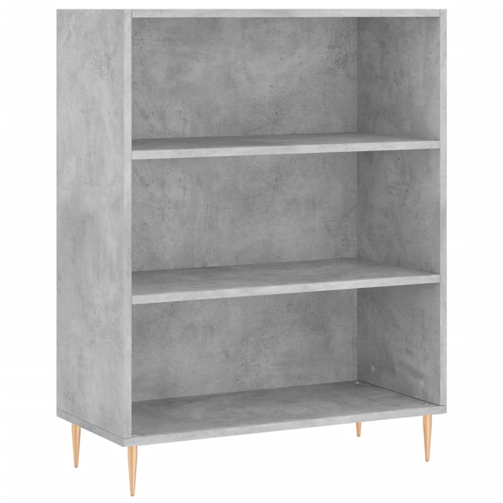 Visoka komoda siva betona 69,5x34x180 cm od konstruiranog drva