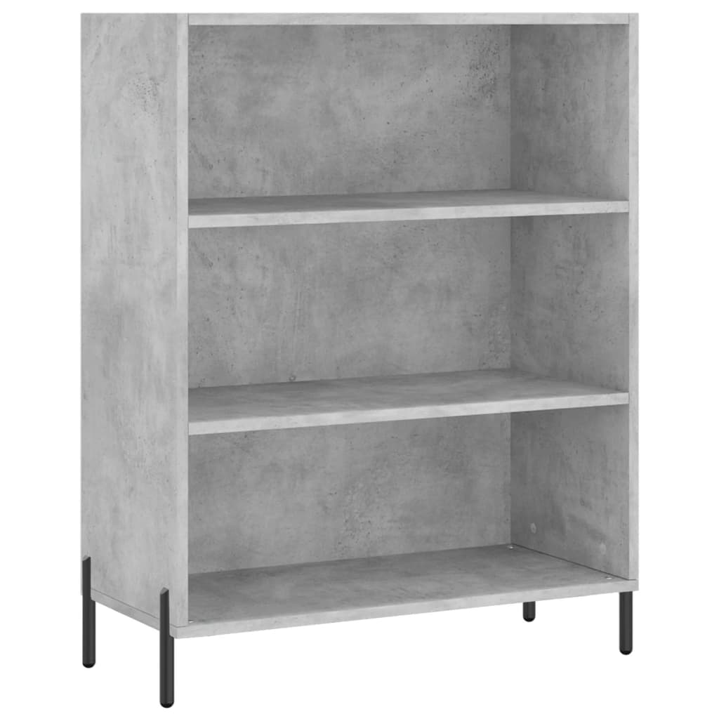 Visoka komoda siva betona 69,5x34x180 cm od konstruiranog drva