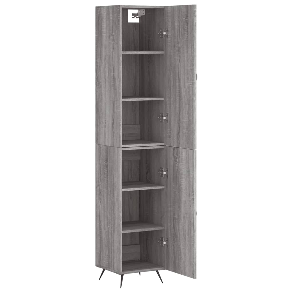 Visoka komoda siva sonome 34,5x34x180 cm od konstruiranog drva