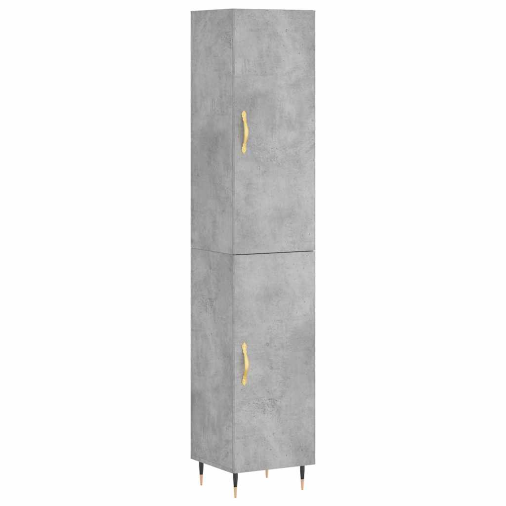 Visoka komoda siva betona 34,5x34x180 cm od konstruiranog drva